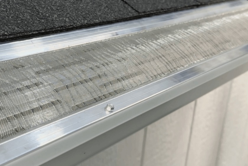 LeafBlaster Pro frame-reinforced stainless steel micro-mesh gutter guard
